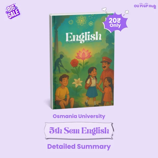 OU 5th Semester English Summary Book 2025 – Only Summary (No Grammar)